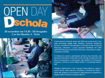 Open Day Dschola: appuntamento il 28 Novembre